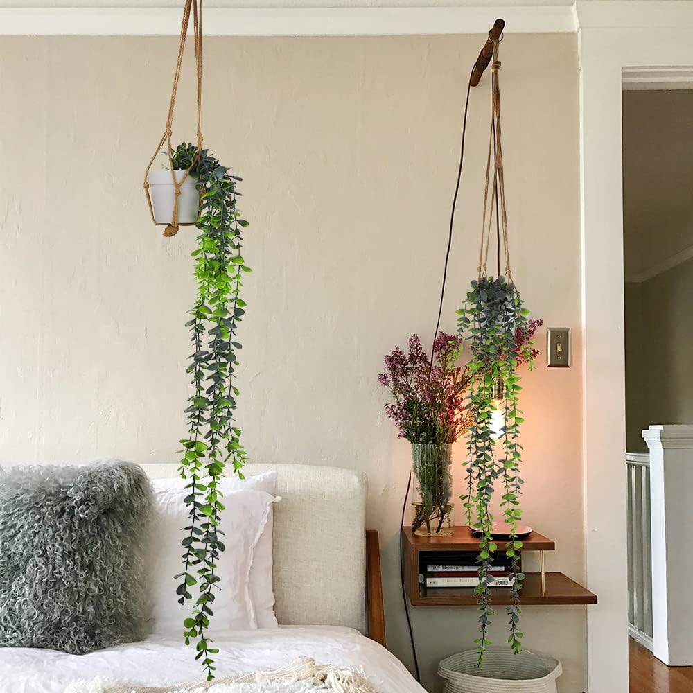 2 Pack Fake Hanging Plants
