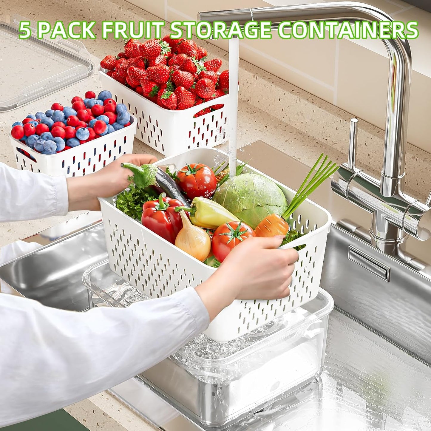 5 Pack Fruit Storage Containers
